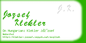 jozsef klekler business card